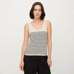 VERO MODA - Polera Punto sin Mangas Cuello En V Mujer