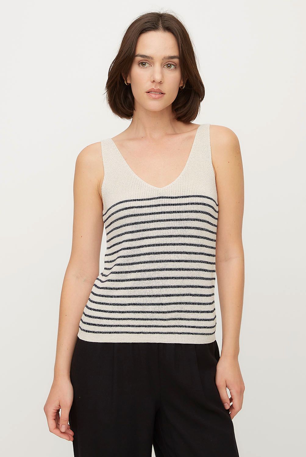 VERO MODA - Polera Punto sin Mangas Cuello En V Mujer Vero Moda