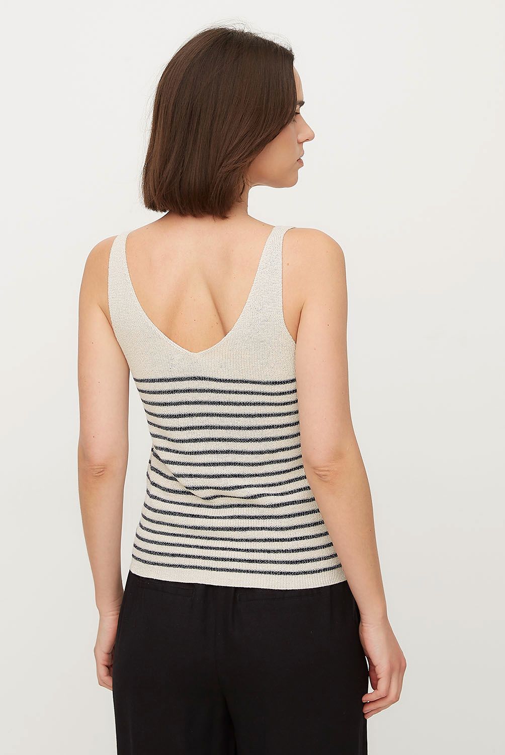 VERO MODA - Polera Punto sin Mangas Cuello En V Mujer Vero Moda
