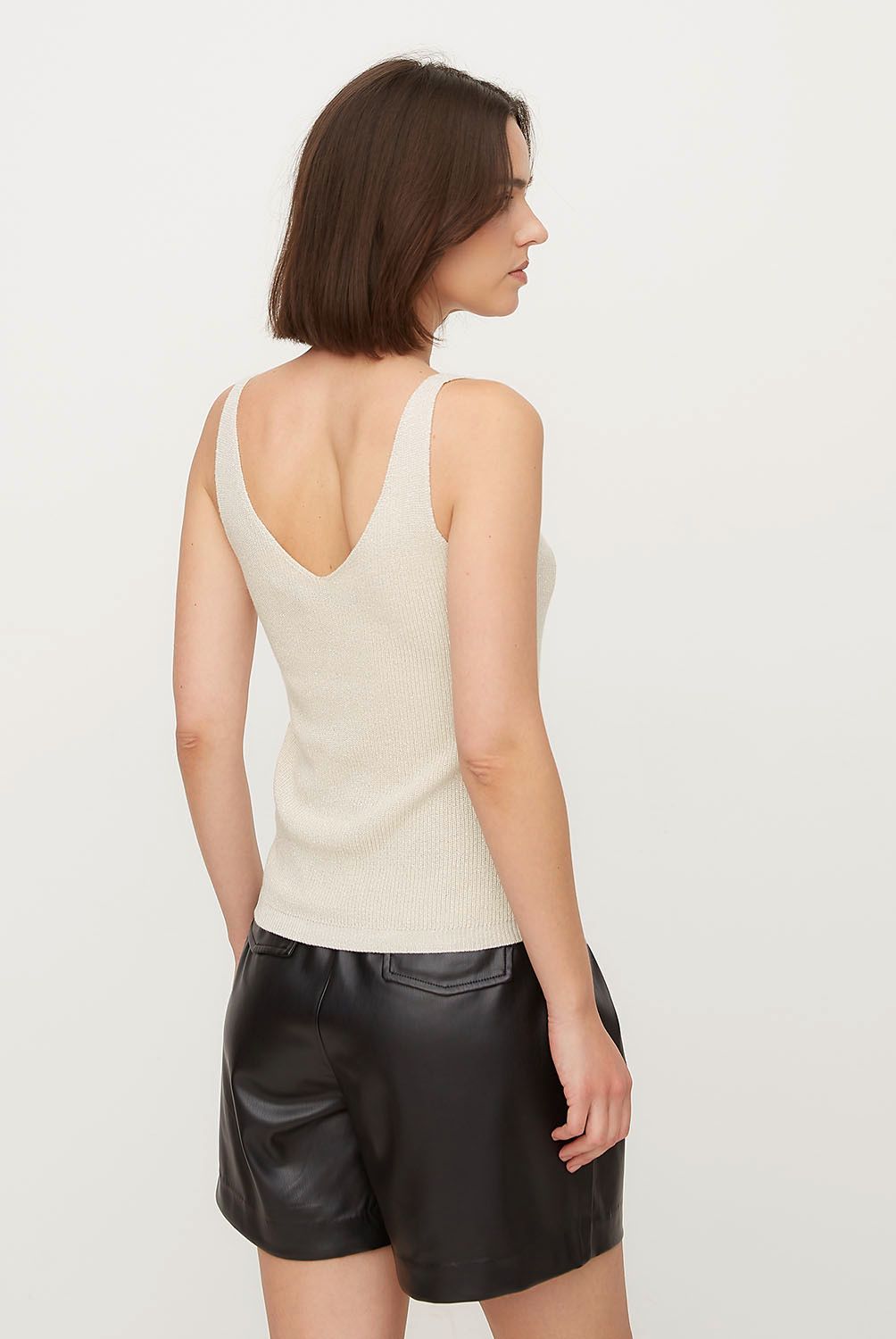 VERO MODA - Polera Punto sin Mangas Cuello En V Mujer Vero Moda