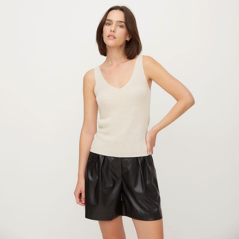 VERO MODA - Polera Punto sin Mangas Cuello En V Mujer Vero Moda
