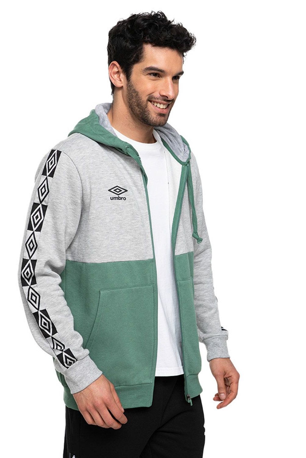 UMBRO - Polerón Hoodie Full Zip Stripe Unisex Umbro