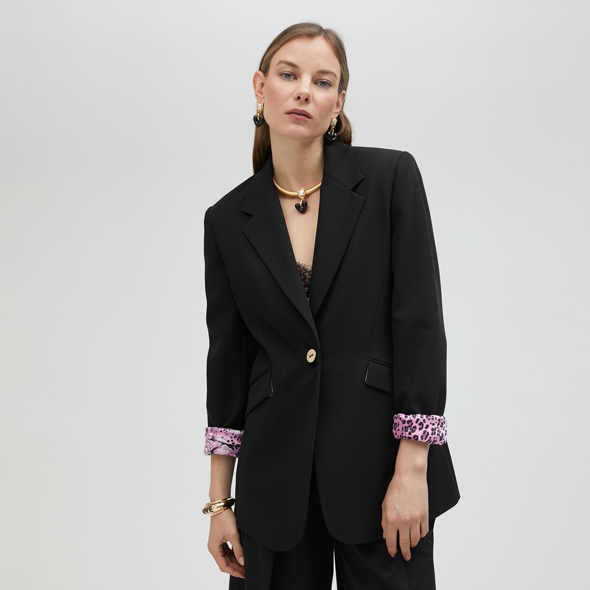 LOLA CASADEMUNT - Blazer Con Forro Estampado Mujer Lola Casademunt