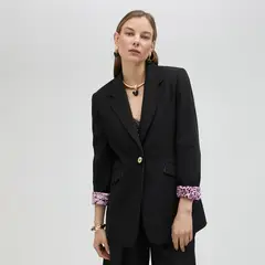 LOLA CASADEMUNT - Blazer Con Forro Estampado Mujer