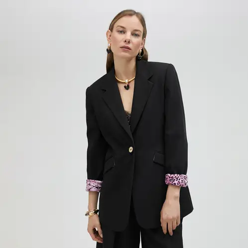LOLA CASADEMUNT - Blazer Con Forro Estampado Mujer