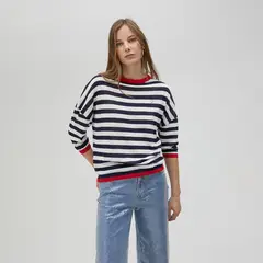 LOLA CASADEMUNT - Sweater Fino de Rayas Bicolor Mujer