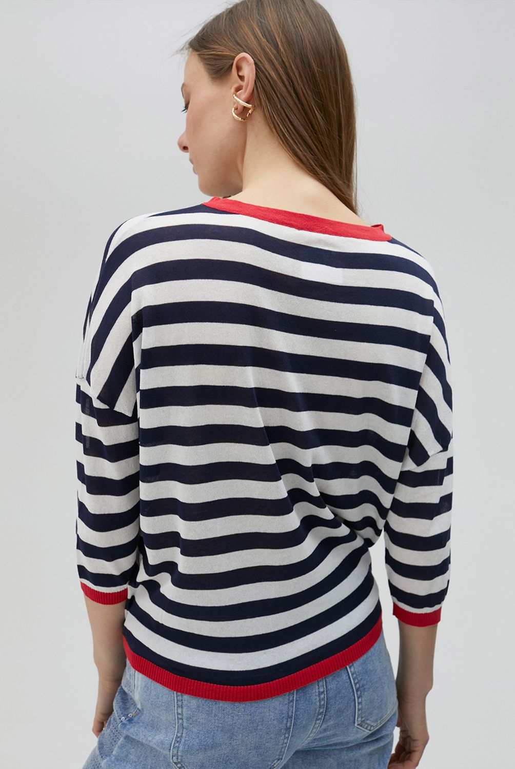 LOLA CASADEMUNT - Sweater Fino de Rayas Bicolor Mujer Lola Casademunt