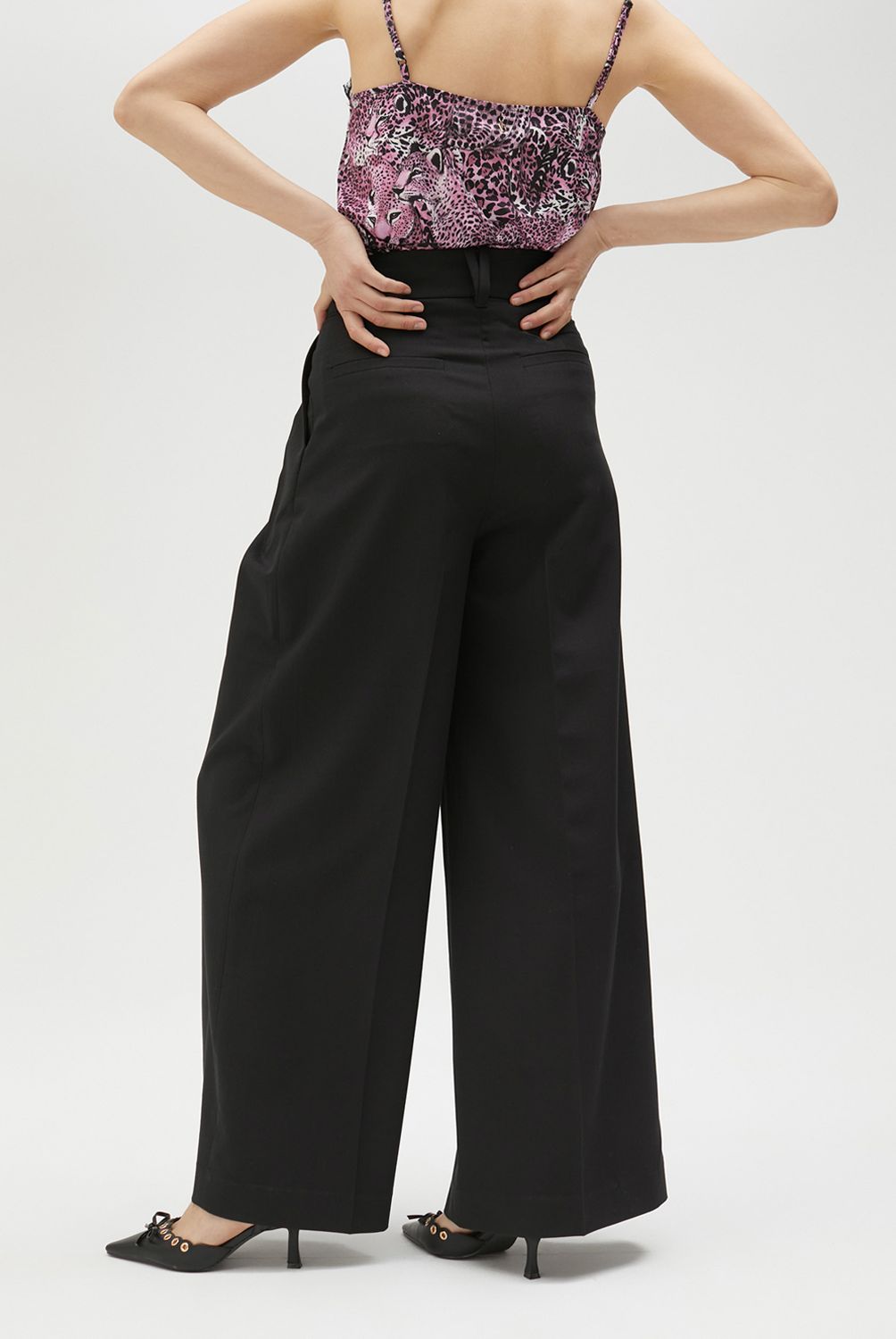 LOLA CASADEMUNT - Pantalon Palazzo Falso Lino Mujer Lola Casademunt