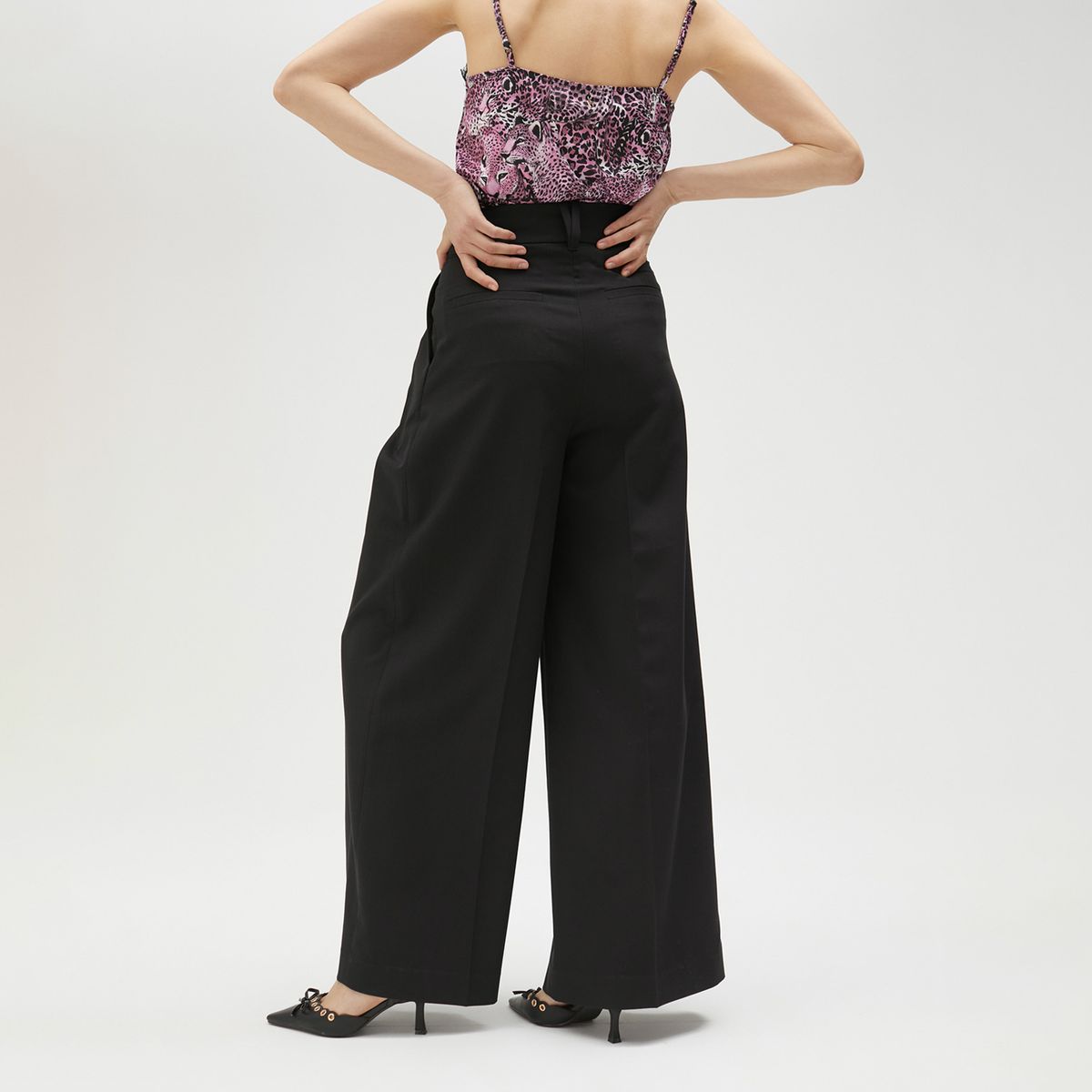 LOLA CASADEMUNT - Pantalon Palazzo Falso Lino Mujer Lola Casademunt
