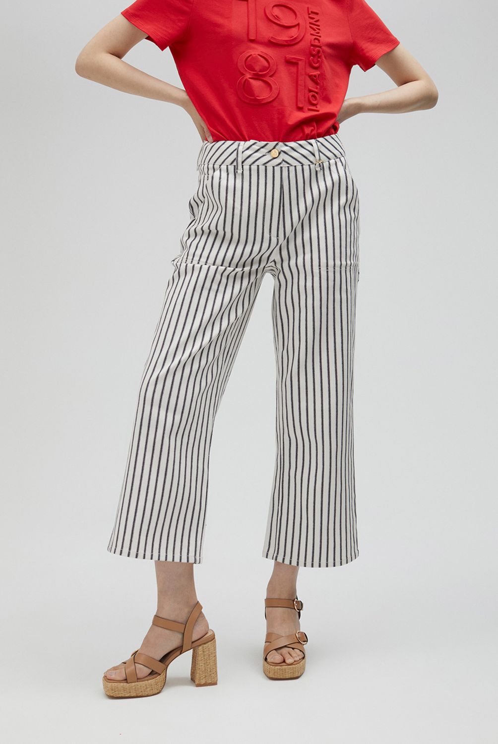 LOLA CASADEMUNT - Pantalón Detalle Bordados Culotte Mujer Lola Casademunt
