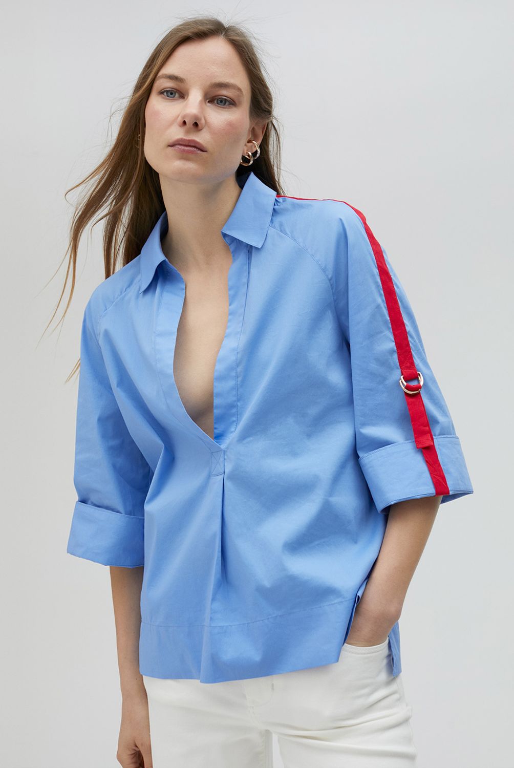 LOLA CASADEMUNT - Camisa Detalle Grogain Rayas Mujer Lola Casademunt
