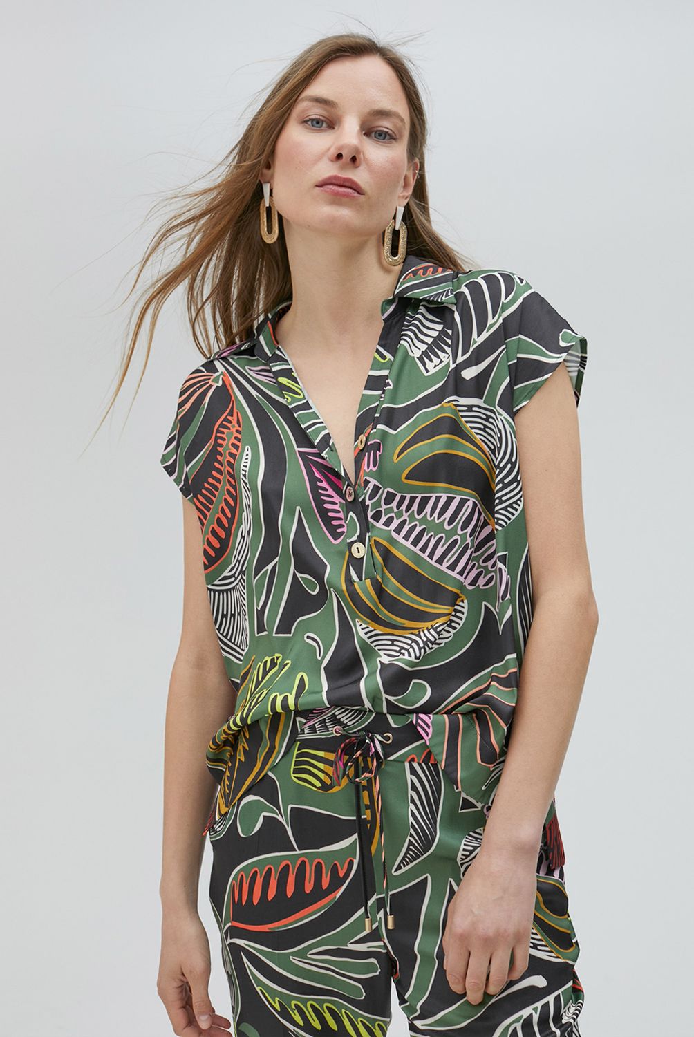 LOLA CASADEMUNT - Blusa Estampado Tropical Mujer Lola Casademunt