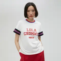 LOLA CASADEMUNT - Polera Detalle Manga Rayas Mujer