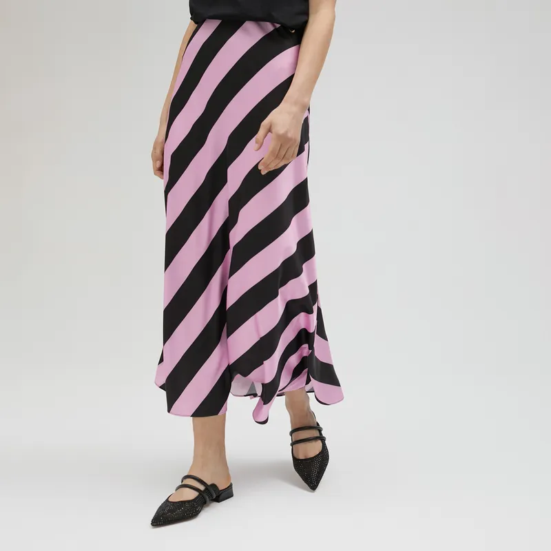 LOLA CASADEMUNT - Falda Saten Rayas Mujer Lola Casademunt