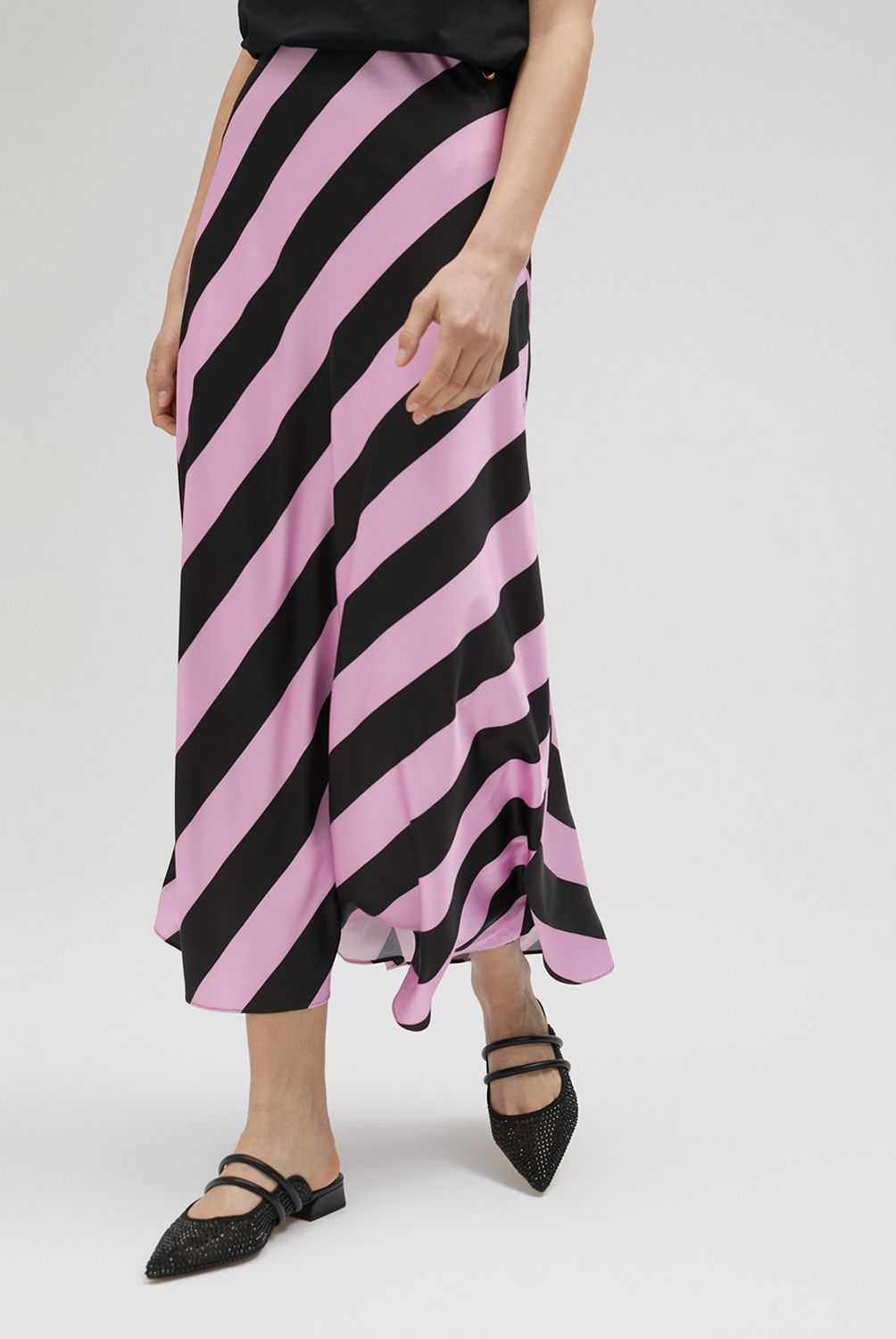 LOLA CASADEMUNT - Falda Saten Rayas Mujer Lola Casademunt