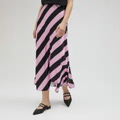 LOLA CASADEMUNT - Falda Saten Rayas Mujer