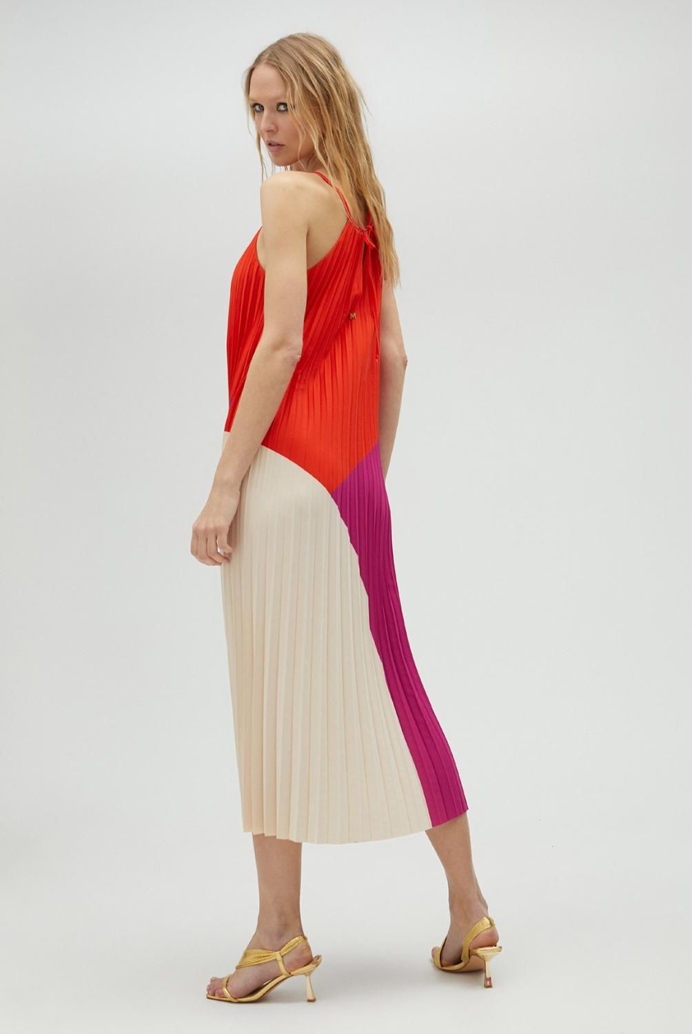 LOLA CASADEMUNT - Vestido Plisado Tricolor Mujer Lola Casademunt