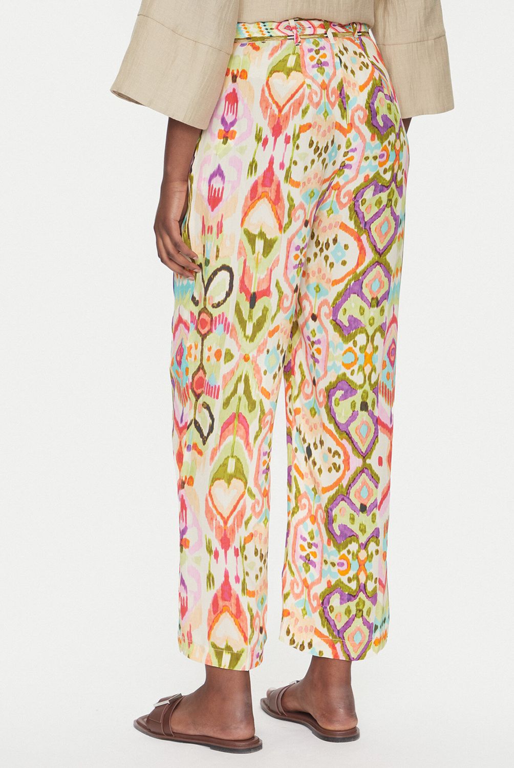 LOLA CASADEMUNT - Pantalón Fluído Pinzas Animal Print Mujer Lola Casademunt