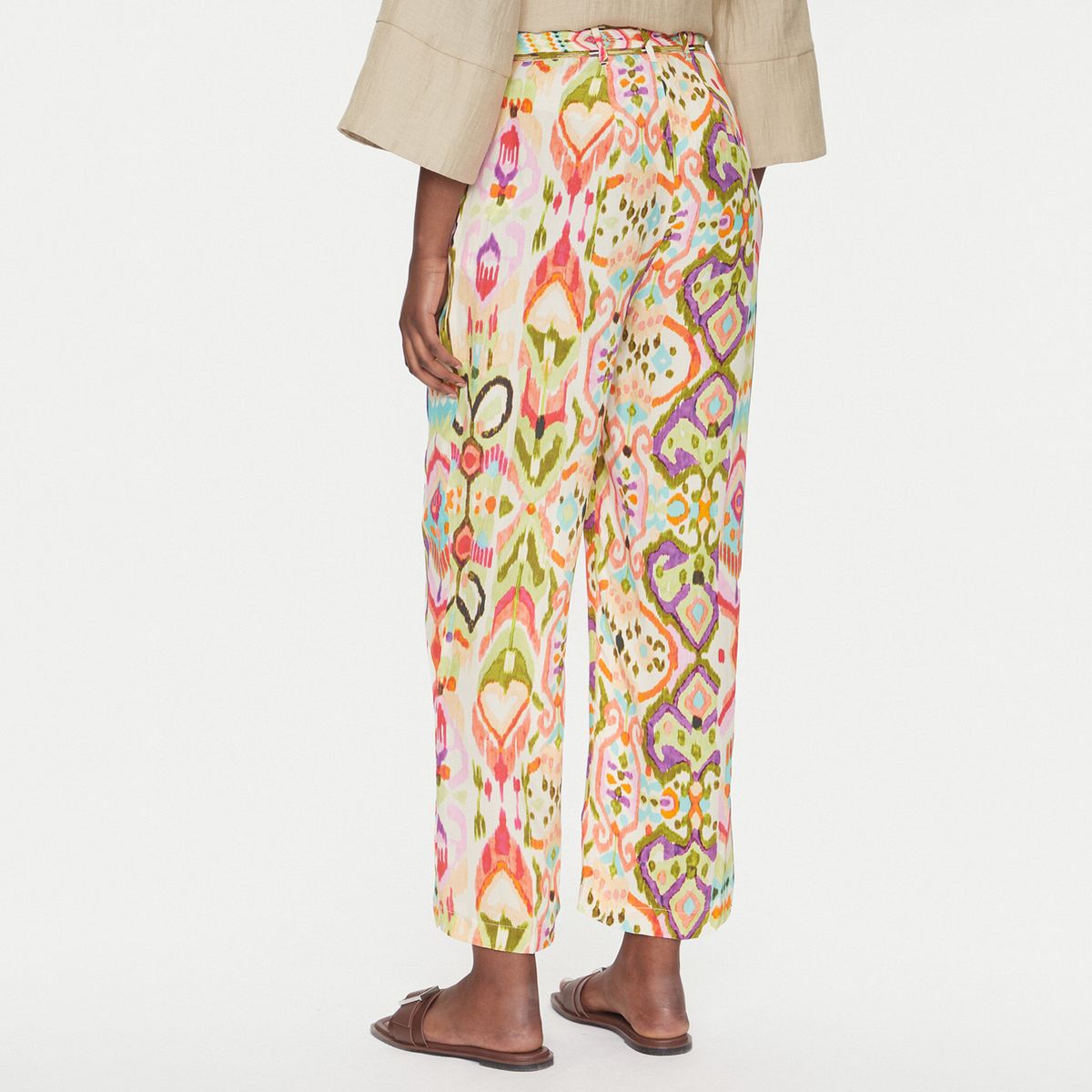 LOLA CASADEMUNT - Pantalón Fluído Pinzas Animal Print Mujer Lola Casademunt