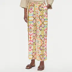 LOLA CASADEMUNT - Pantalón Fluído Pinzas Animal Print Mujer