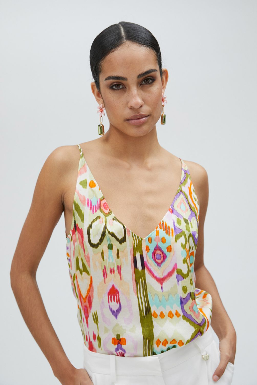 LOLA CASADEMUNT - Top Seda Estampado Mujer Lola Casademunt