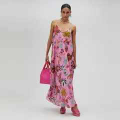 LOLA CASADEMUNT - Vestido Williams Estampado Rosa Mujer