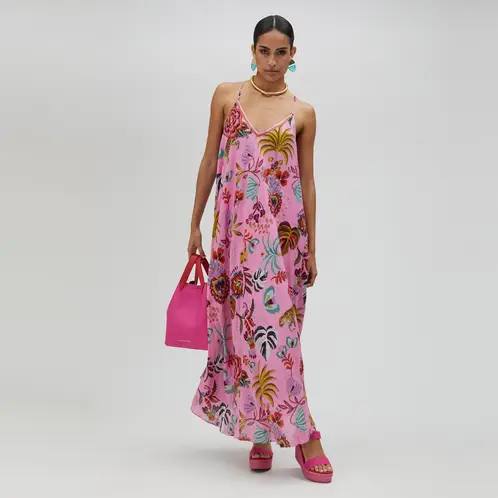 LOLA CASADEMUNT - Vestido Williams Estampado Rosa Mujer