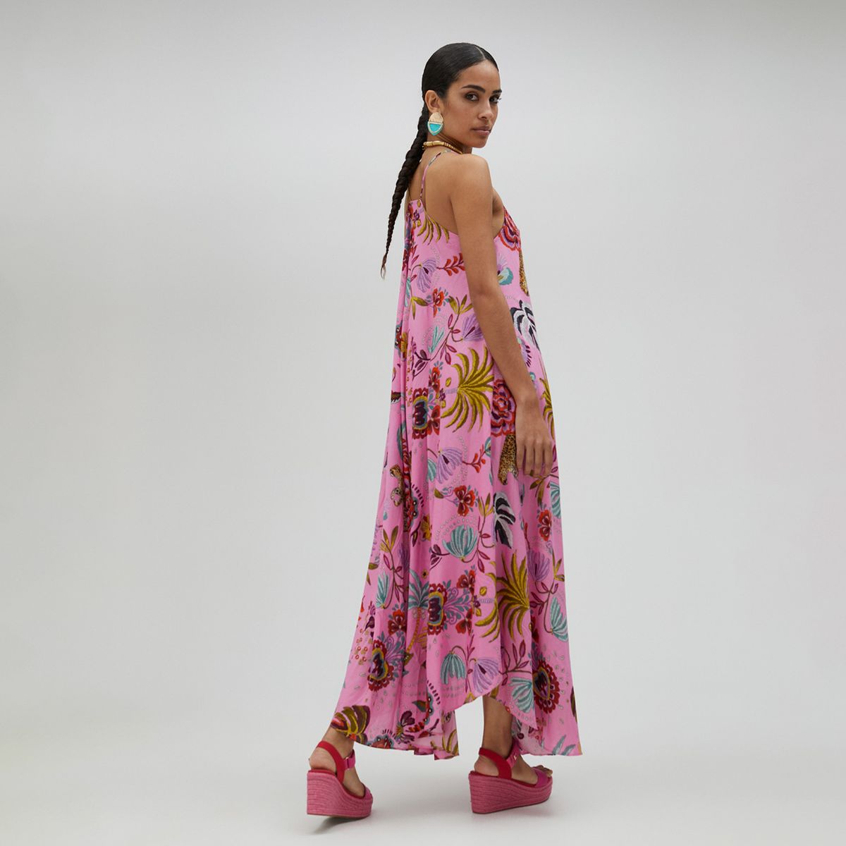 LOLA CASADEMUNT - Vestido Williams Estampado Rosa Mujer Lola Casademunt