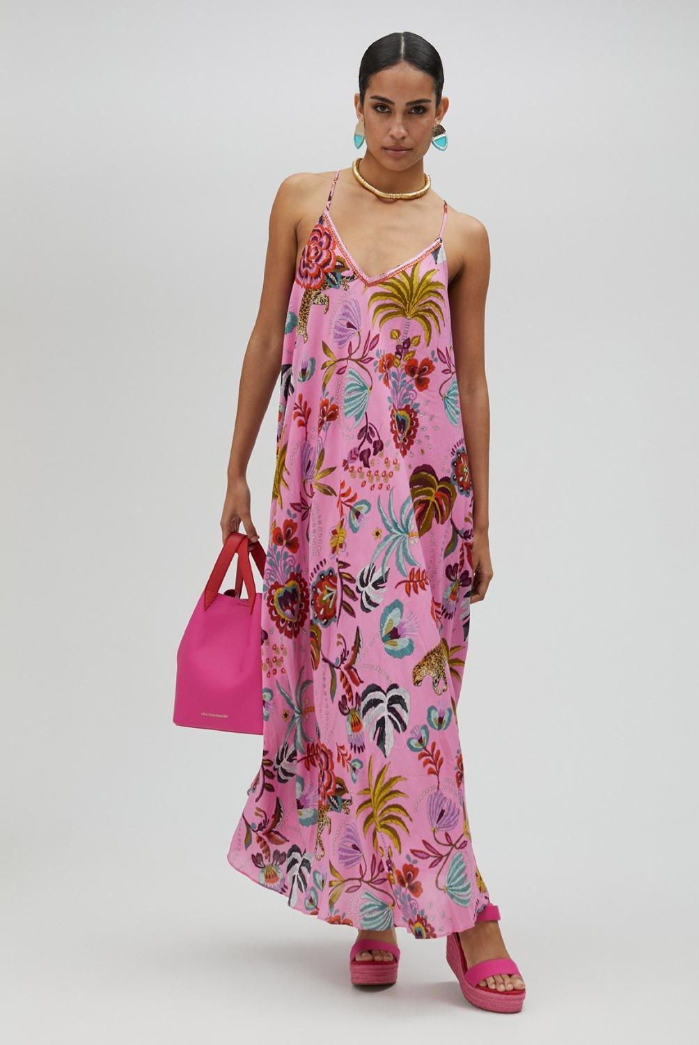 LOLA CASADEMUNT - Vestido Williams Estampado Rosa Mujer Lola Casademunt