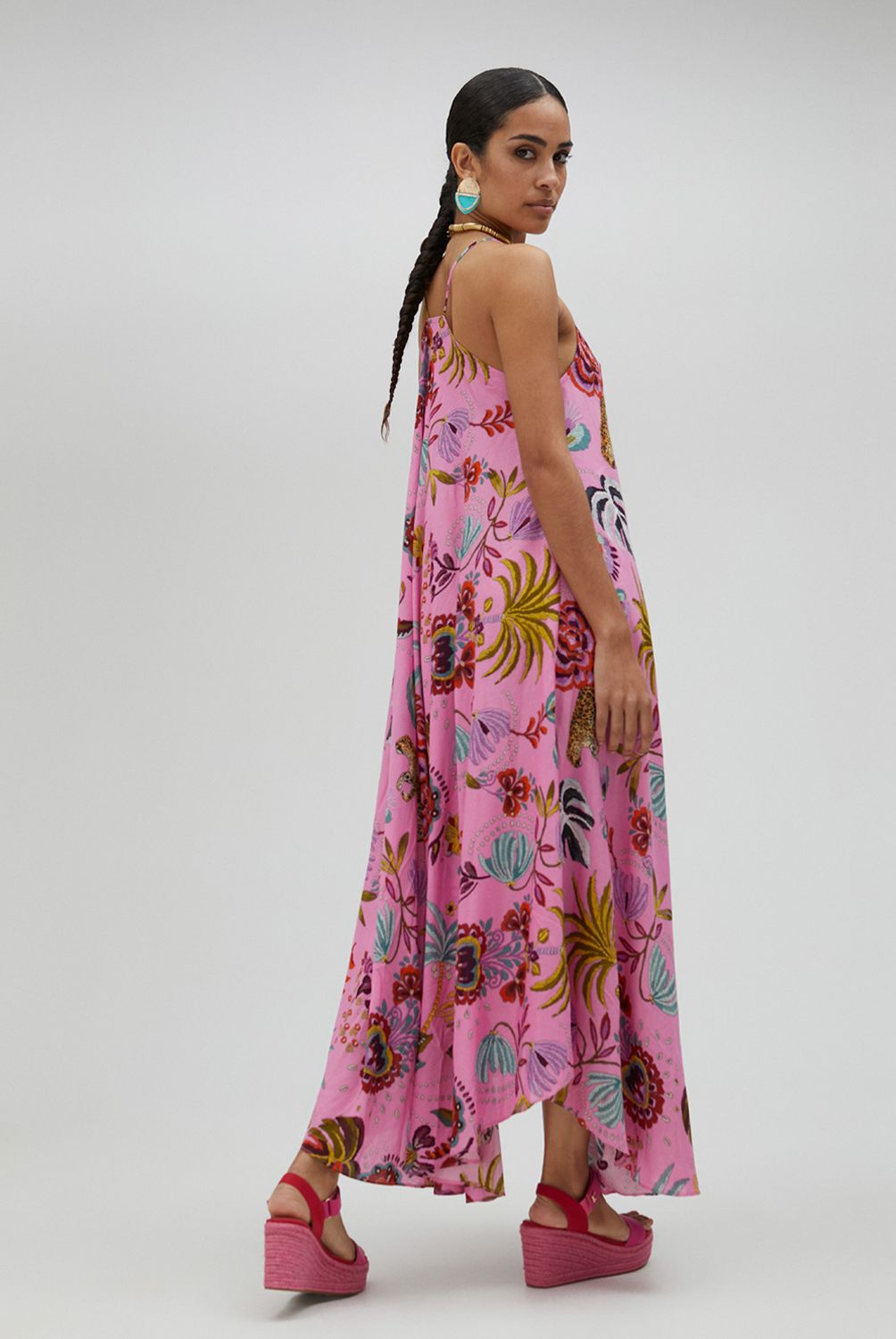 LOLA CASADEMUNT - Vestido Williams Estampado Rosa Mujer Lola Casademunt