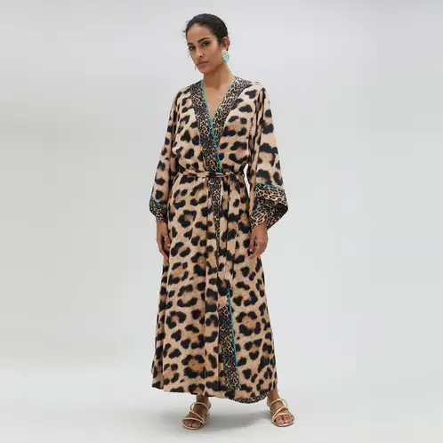 LOLA CASADEMUNT - Chaqueta Largo Leopardo Mini Mujer