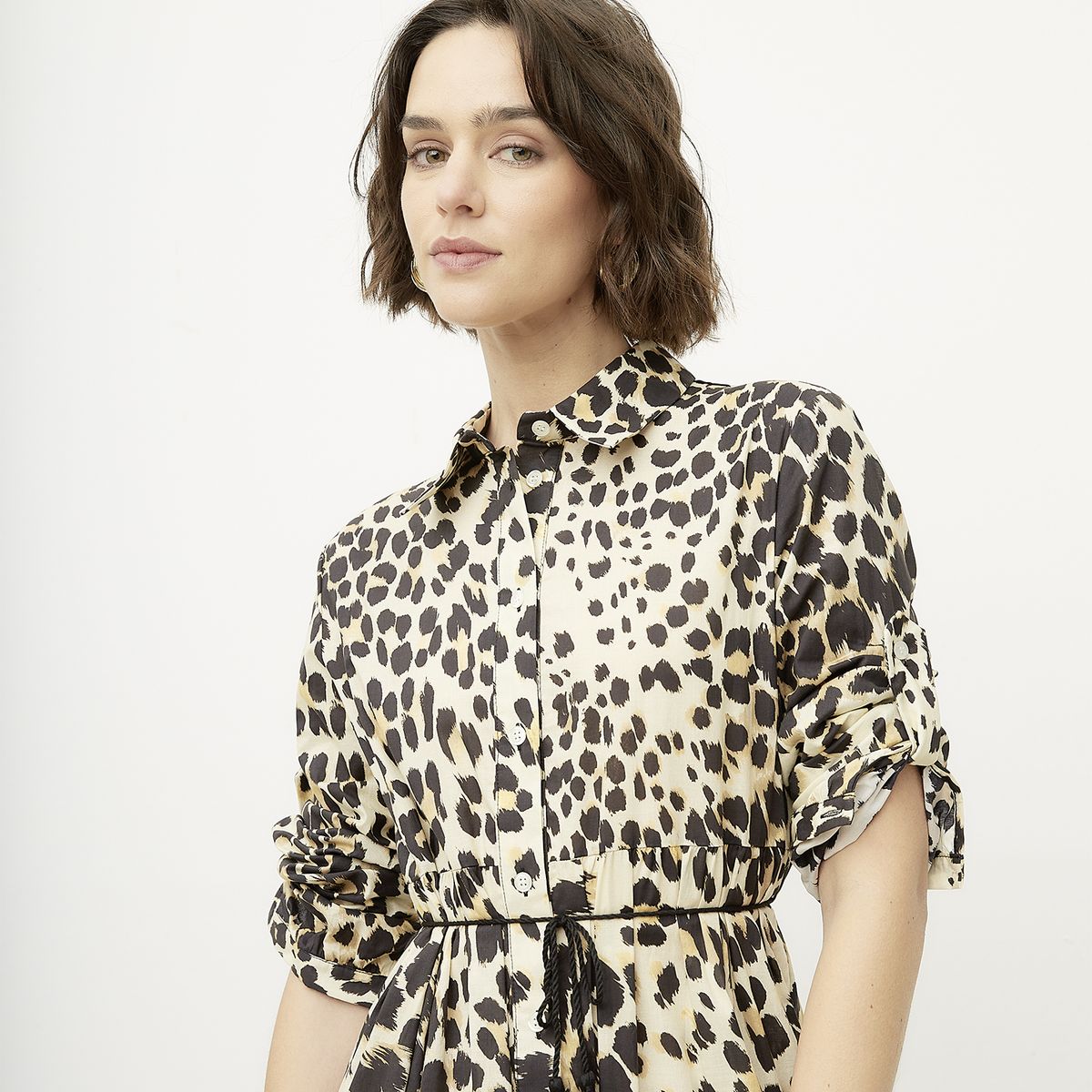 DIXIE - Vestido Largo Camisero Estampado Mujer Dixie