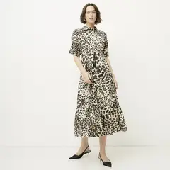 DIXIE - Vestido Largo Camisero Estampado Mujer