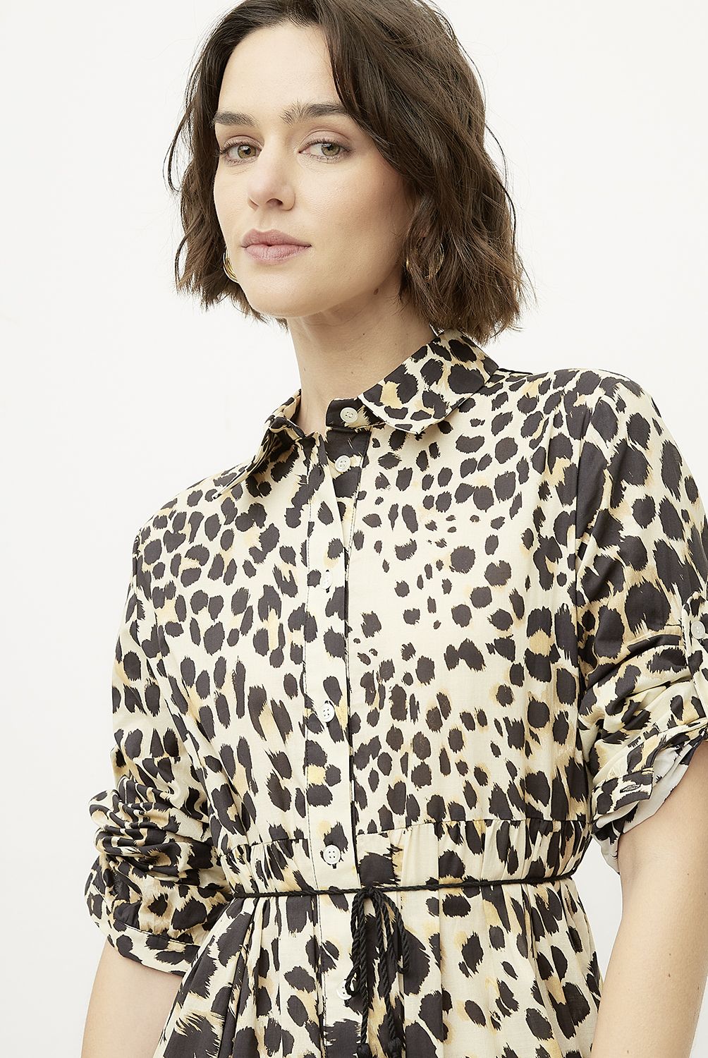 DIXIE - Vestido Largo Camisero Estampado Mujer Dixie
