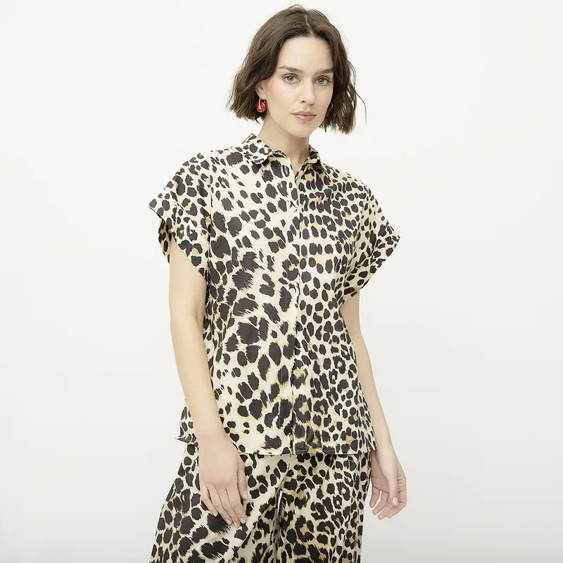 DIXIE - Blusa Crop Estampada Mujer DIXIE