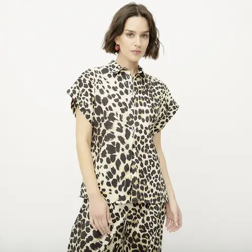 DIXIE - Blusa Crop Estampada Mujer