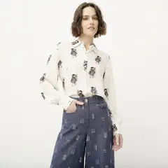 DIXIE - Blusa Manga Larga Estampada Mujer