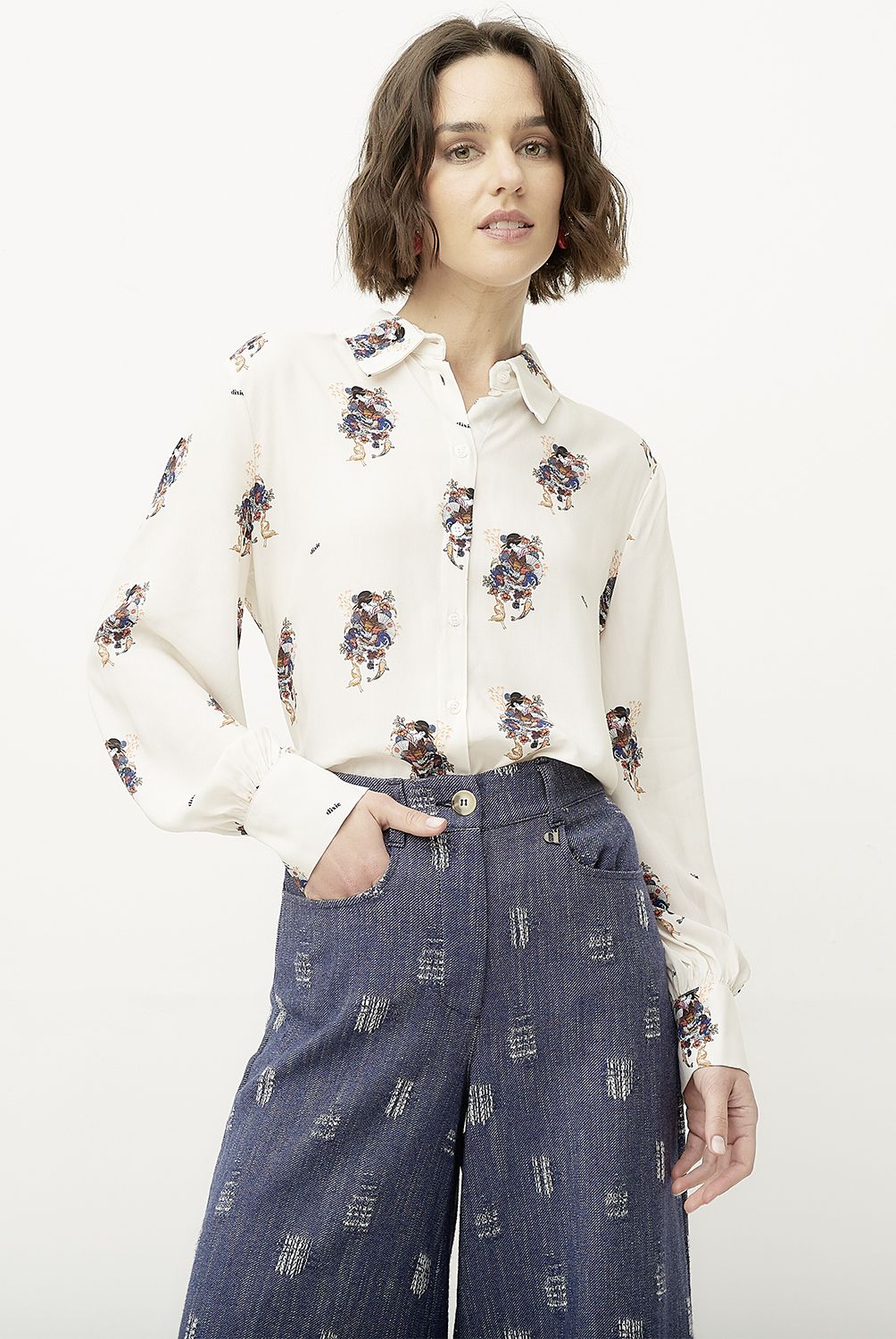 DIXIE - Blusa Manga Larga Estampada Mujer DIXIE