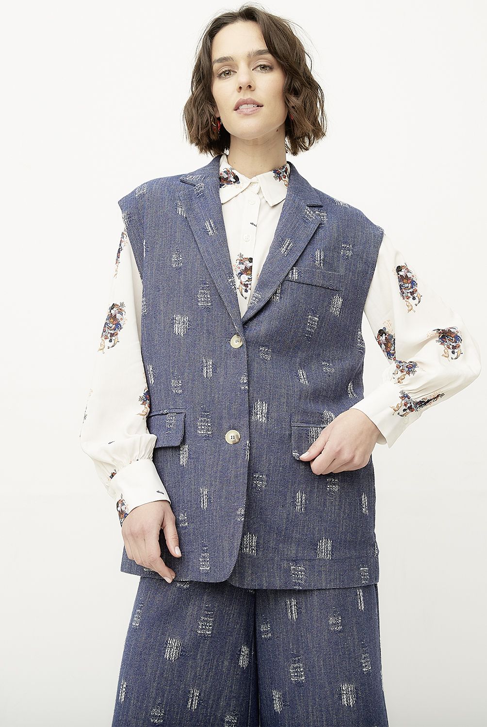 DIXIE - Blazer Sin Mangas Estampado  Mujer Dixie