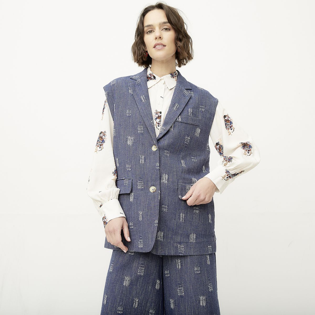 DIXIE - Blazer Sin Mangas Estampado  Mujer Dixie