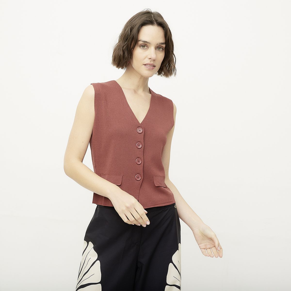 DIXIE - Vest Botones de Punto Mujer Dixie