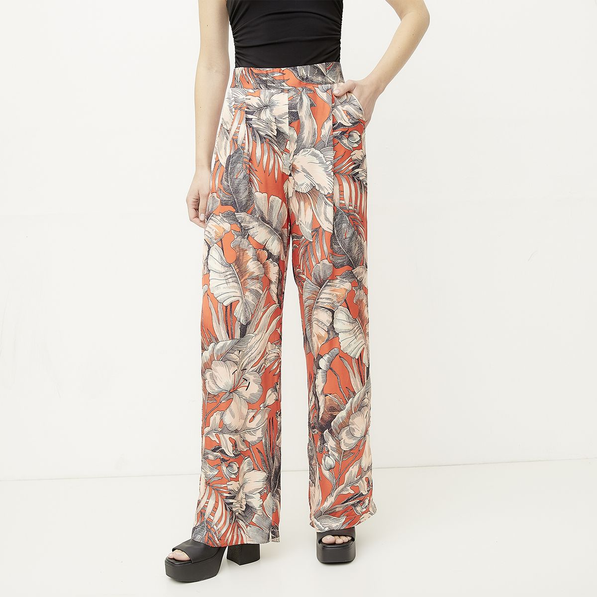 DIXIE - Pantalón Ancho Estampado Mujer Dixie