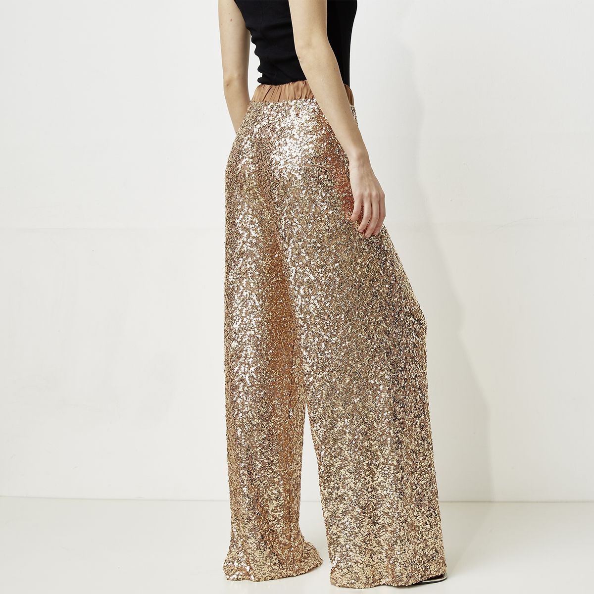 DIXIE - Pantalón Ancho Brillos Mujer DIXIE