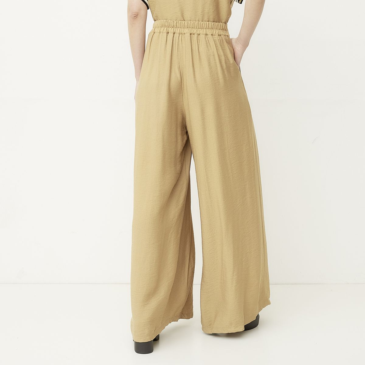 DIXIE - Pantalón Ancho Liso Mujer Dixie