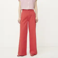 DIXIE - Pantalón Ancho Algodón Mujer