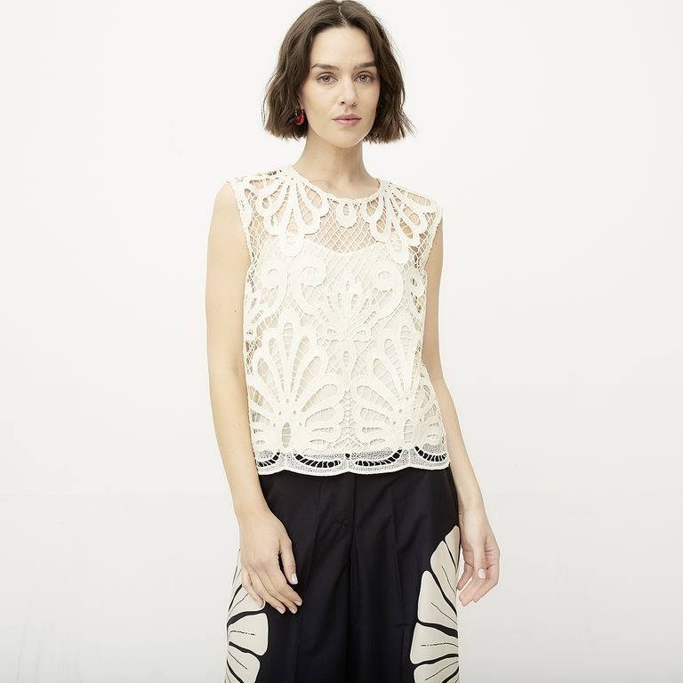 DIXIE Blusa Bordado Mujer