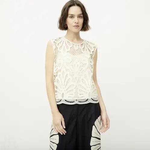 DIXIE - Blusa Bordado Mujer