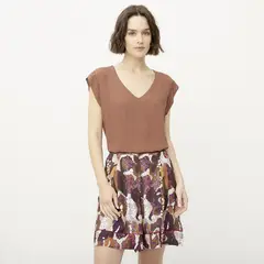 DIXIE - Polera Lisa Cuello En V Mujer
