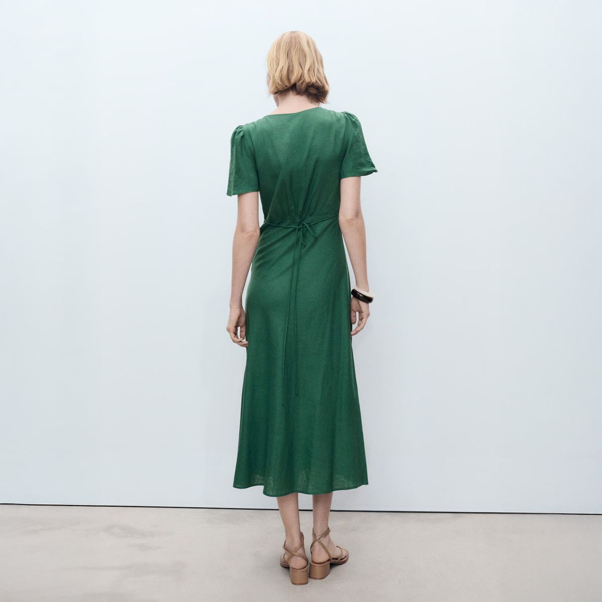 MANGO - Vestido Lino Mujer Mango