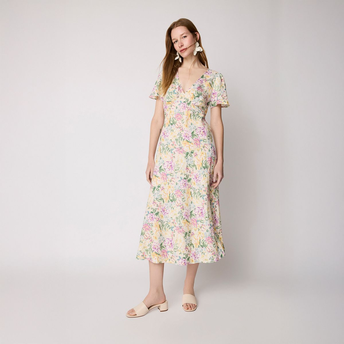 MANGO - Vestido Lino Mujer Mango